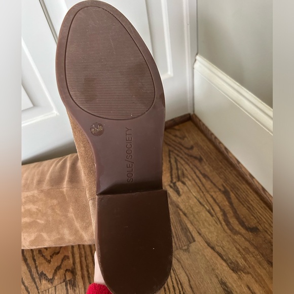 Sole Society Tan Suede Knee High Boots, Size 9 - Picture 10 of 10